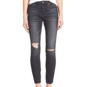 Madewell High Riser Skinny Jeans (Charcoal)